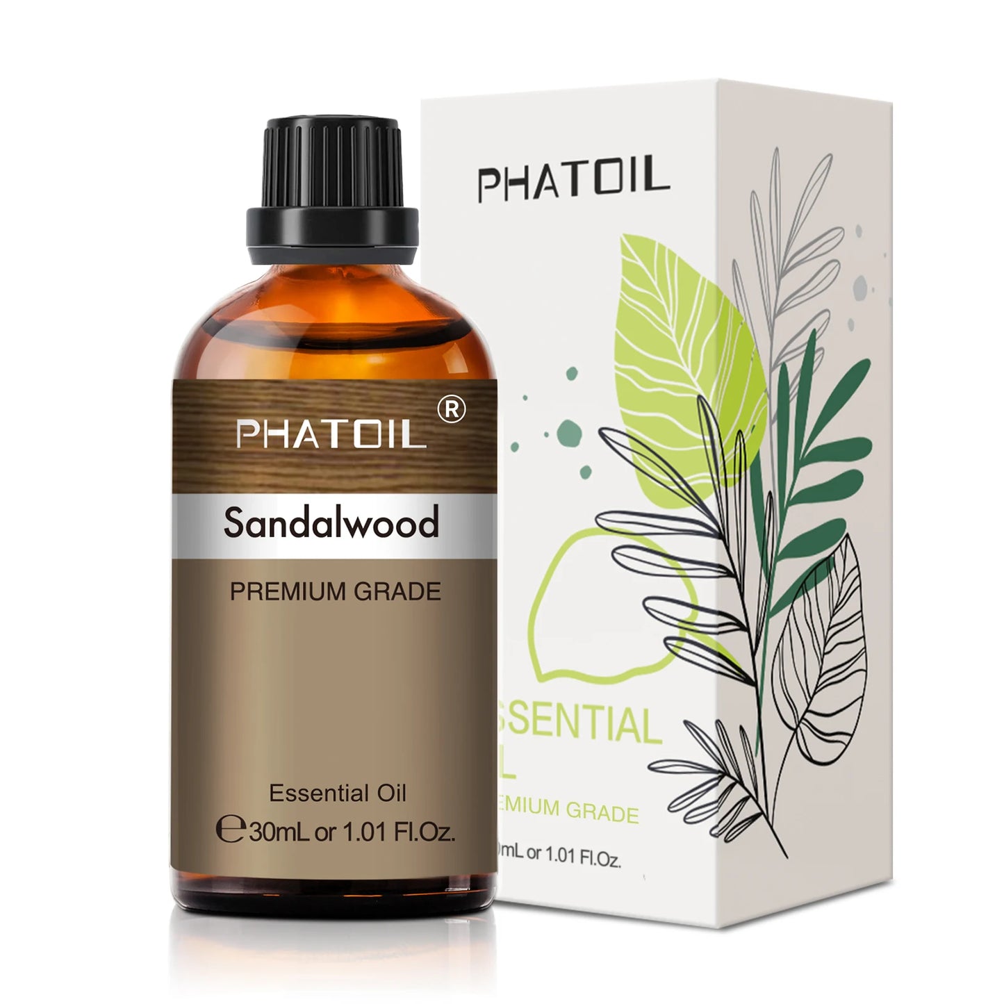 PHATOIL 30ml Lavender Lemon Eucalyptus Sandalwood Bergamot Aromatherapy Essential Oil For Diffuser,Candle Making,DIY Soap & Bomb Peaceful Pleasures Health and Wellness