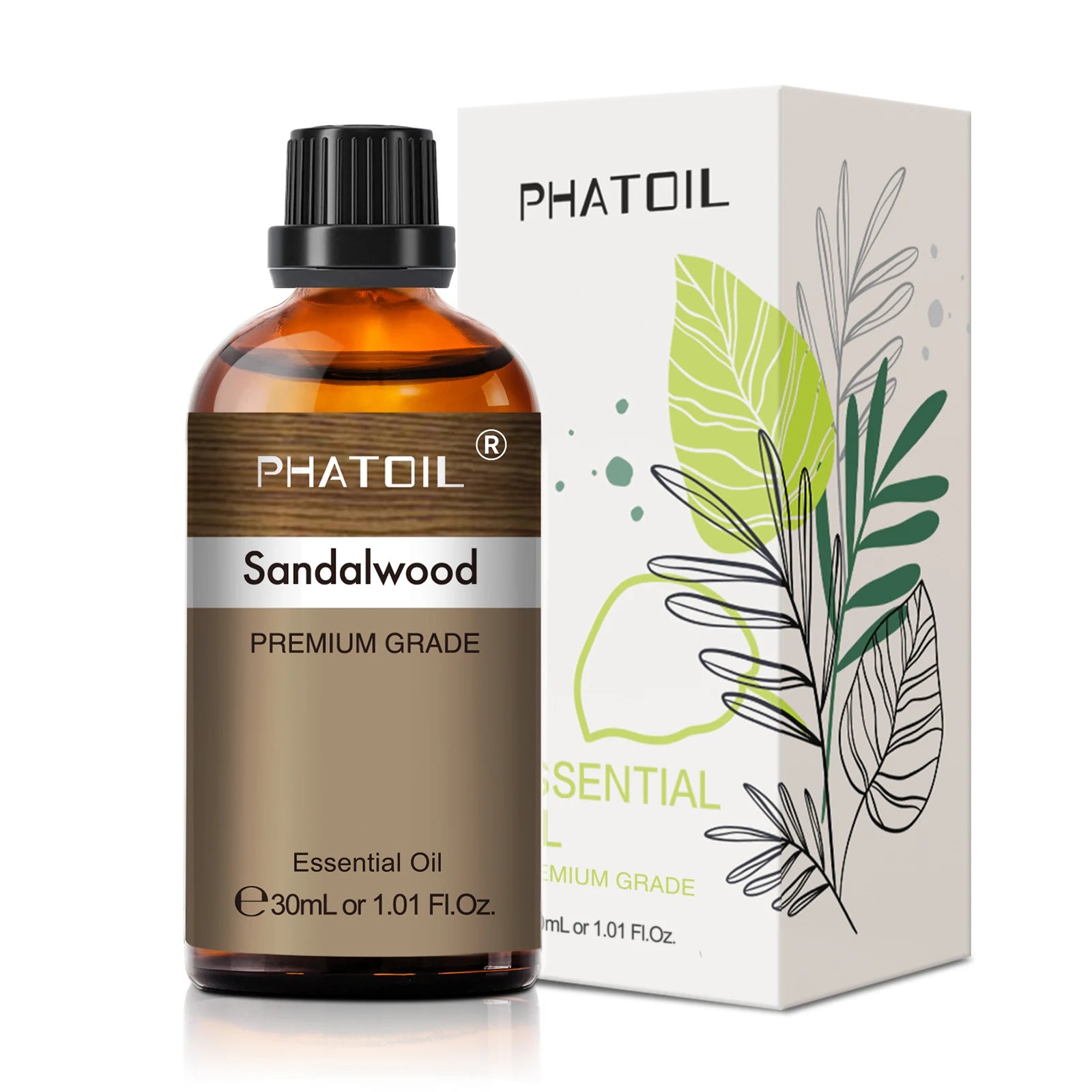 PHATOIL 30ml Lavender Lemon Eucalyptus Sandalwood Bergamot Aromatherapy Essential Oil For Diffuser,Candle Making,DIY Soap & Bomb Peaceful Pleasures Health and Wellness