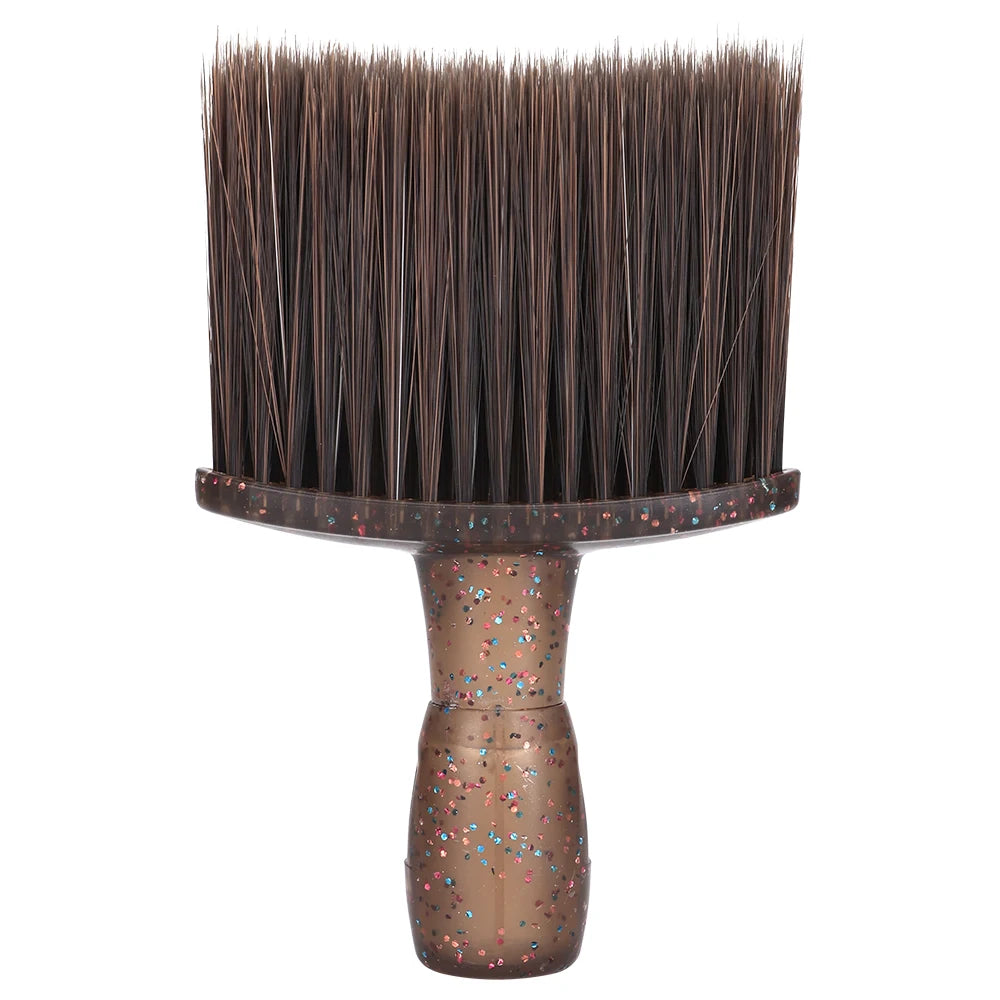 Hair Salon Soft Hair Cleaning Brush Neck and Face Hair Fragmentation Sweeping Brush Multi functional Hairdressing Tool Peaceful Pleasures Health and Wellness black