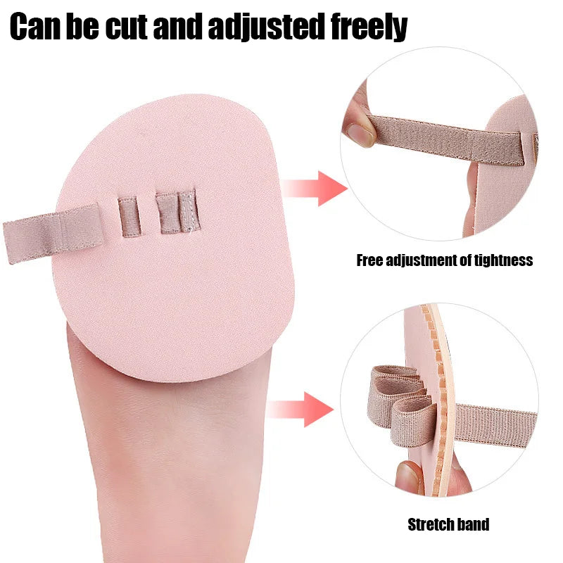 1 Pair Toe Splitting Forefoot Pad Toe Rotation Overlapping Hammer Toe Breathable Absorbing Abrasion Resistant Front Foot Pad Peaceful Pleasures Health and Wellness