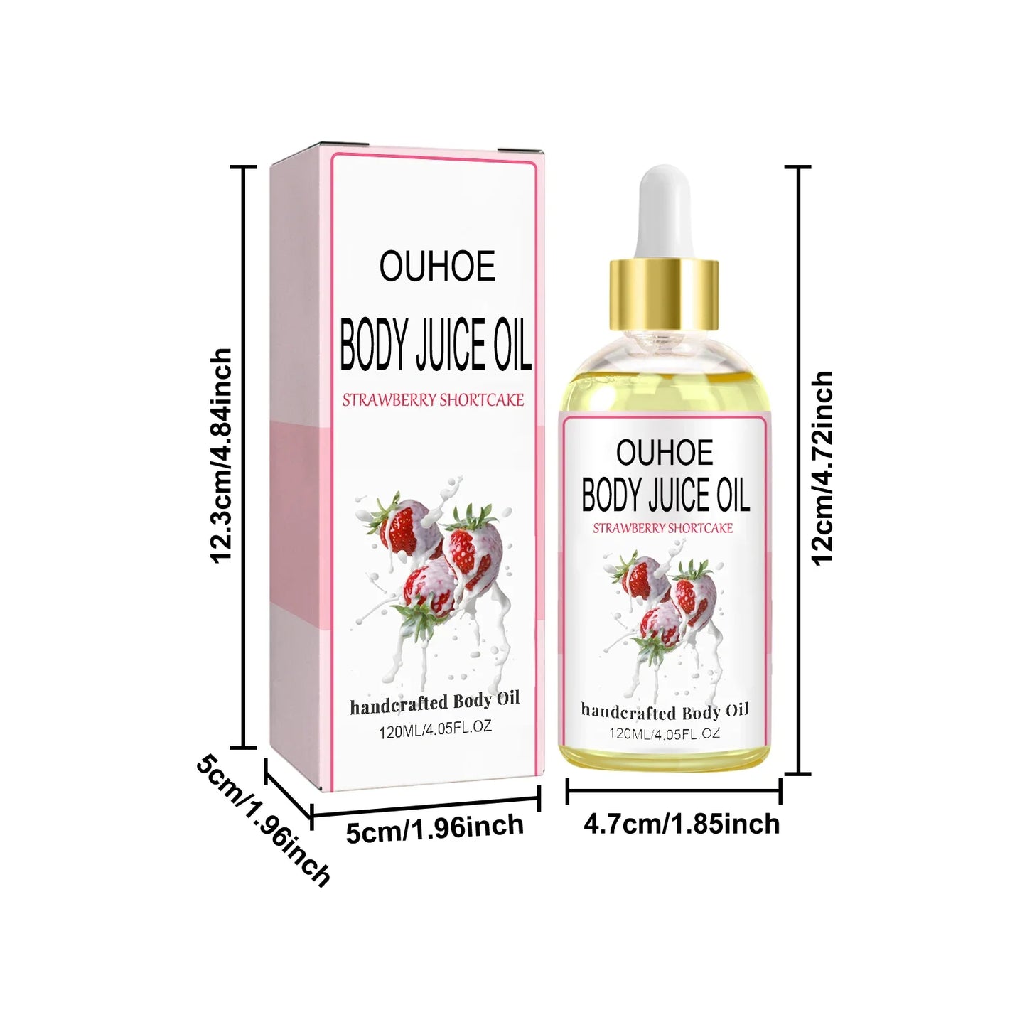 Strawberry Body Oil – Moisturizing, Firming & Dry Skin Relief