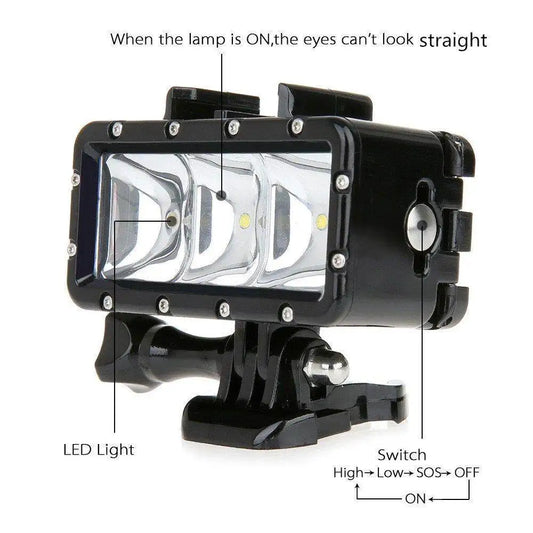 Waterproof LED Diving Fill Light for GoPro, Insta360 & DJI Action Camera Light Oasis Select