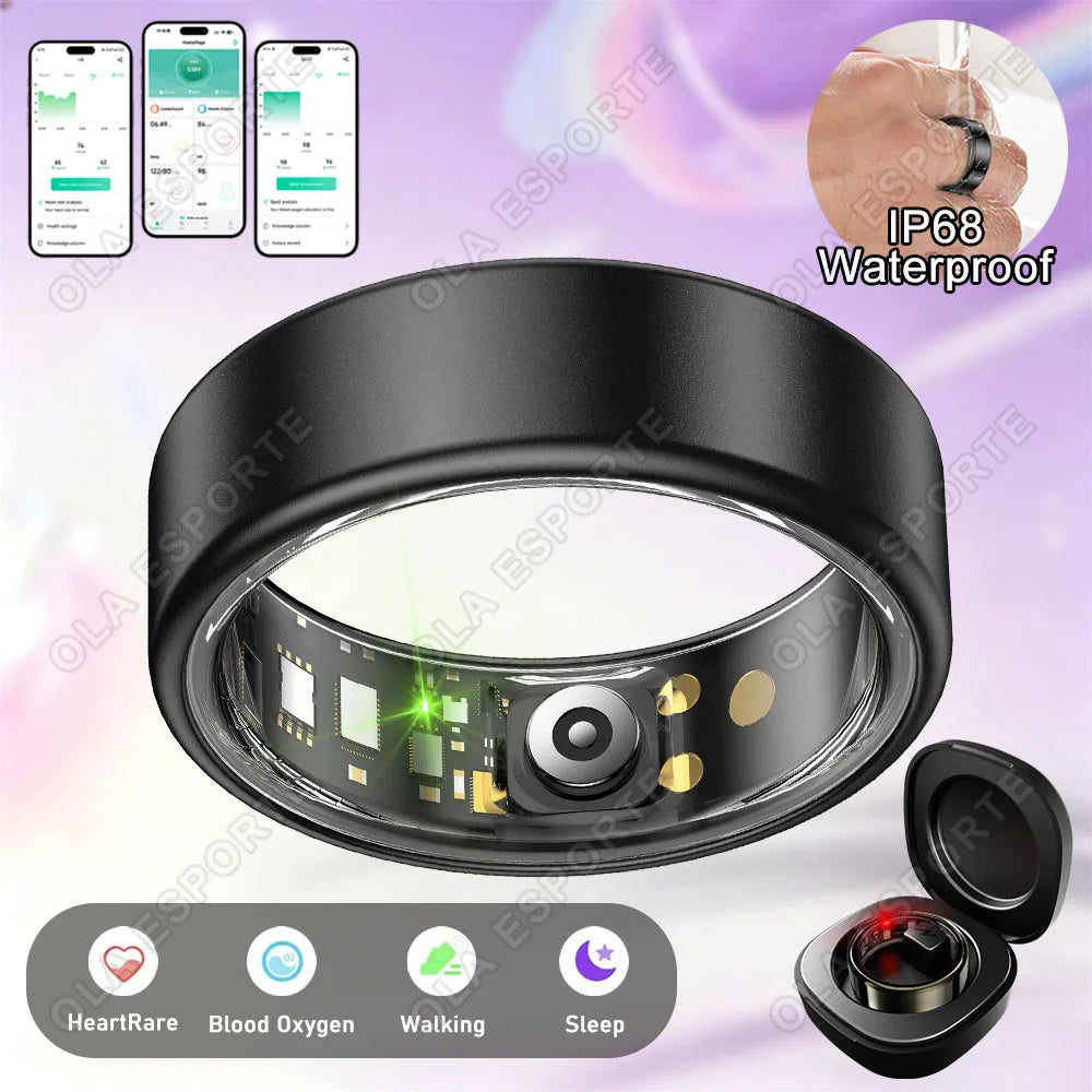 Smart Ring Heart Rate SpO₂ Sleep Tracker | 5ATM Waterproof Smart Health Ring Peaceful Pleasures Health and Wellness