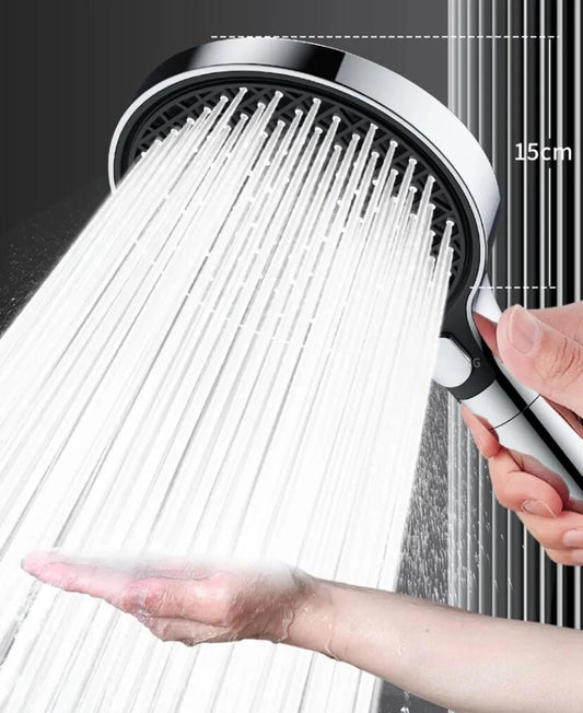 150mm Rainfall Shower Head – 3 Modes, Pressure Boost & Filter Handheld Shower Head Oasis Select