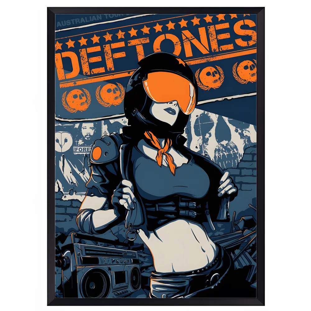 D-Deftones Band Poster HD art sticky wall waterproof home living room bar office aesthetic decoration Peaceful Pleasures Health and Wellness z15 50X70cmNoframe