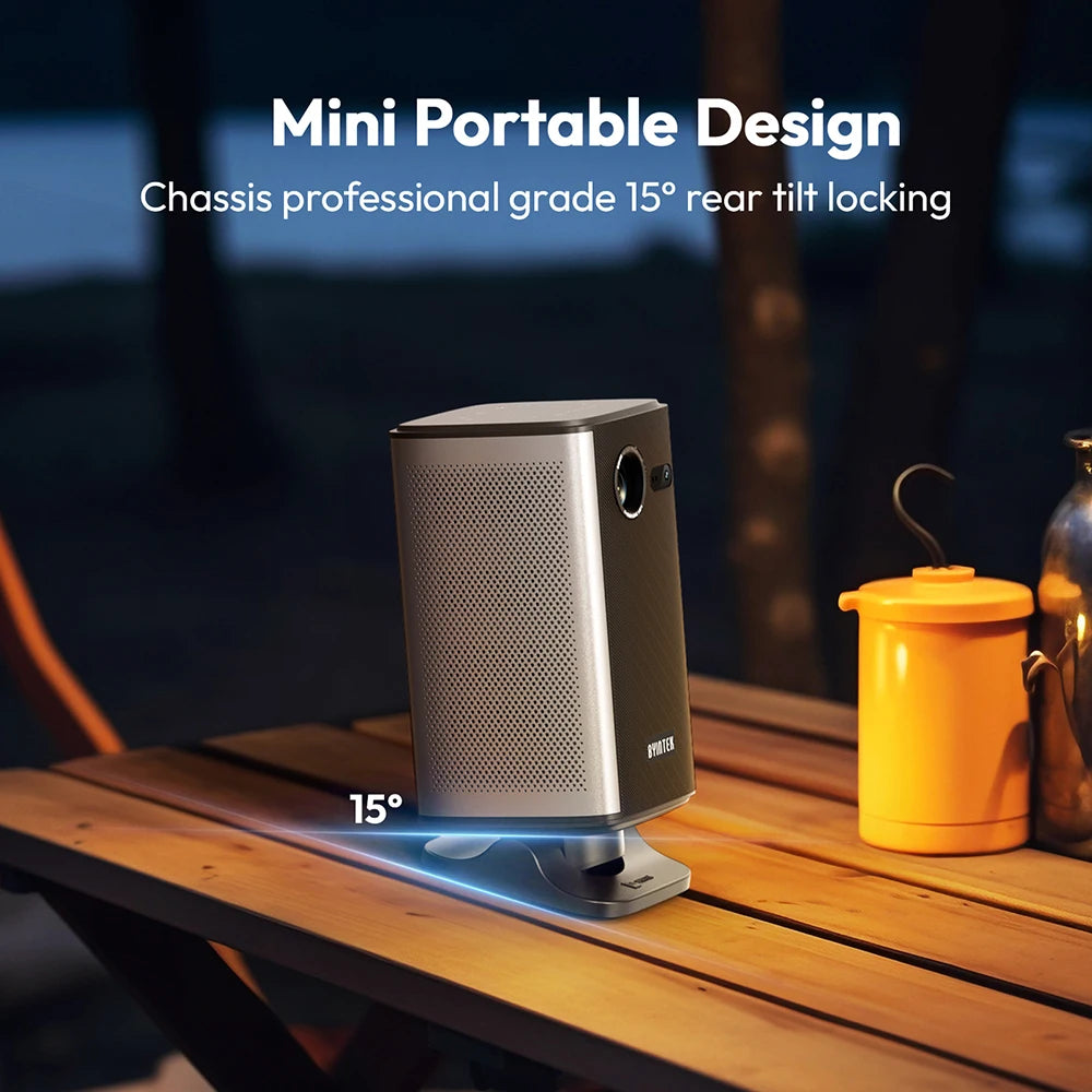 BYINTEK P70X Portable Mini Projector with Built-in Battery 4K Support 3D Wifi for Outdoor Movie Night Home Theater Projectors Peaceful Pleasures Health and Wellness