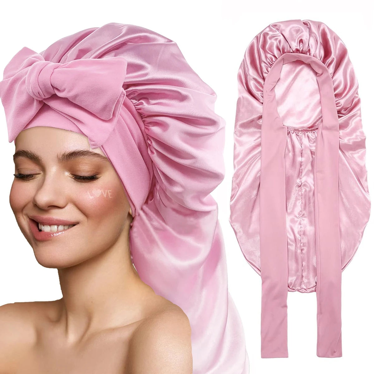 Extra Large Satin Bonnet for Natural & Curly Hair | Sleep Cap