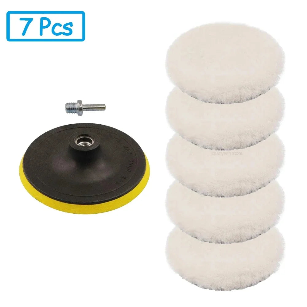 3 4 5 6 Polishing Pads Wool Felt Pad Wheel Tile Glass Stainless Steel