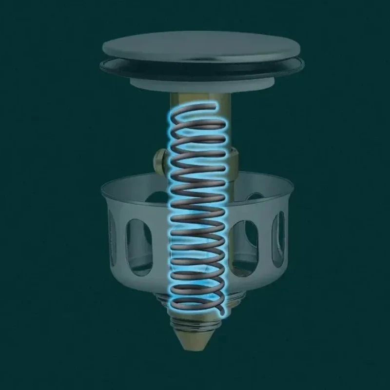 2026 Metal Basin Drain Valve Pop-Up Drainer Bathtub Strainer Plug with Hair Catcher - Waste Stopper Bathroom Accessory Peaceful Pleasures Health and Wellness