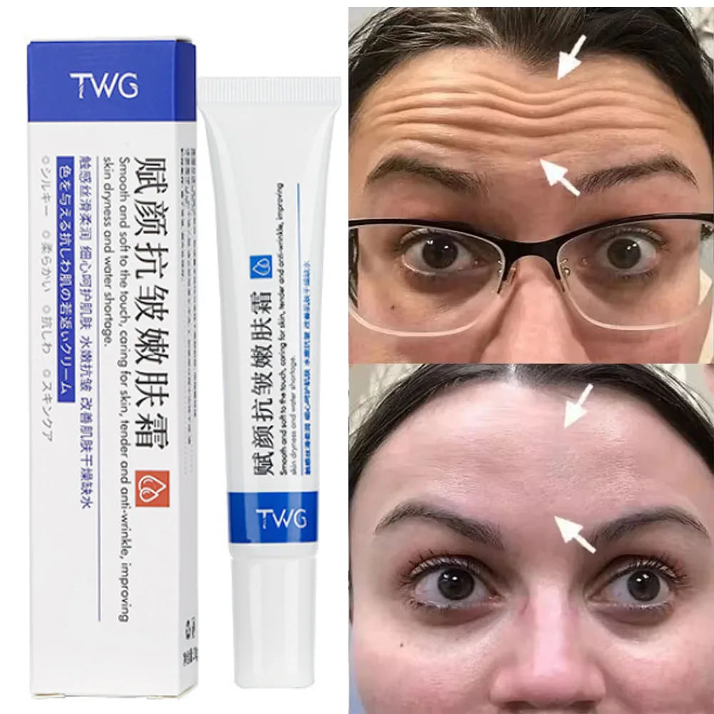 Retinol Wrinkle Removal Face Cream Anti-Aging Firming Lifting Fade Fine Lines Products Moisturizing Brighten Repair Skin Care Peaceful Pleasures Health and Wellness Blue anti-wrinkle