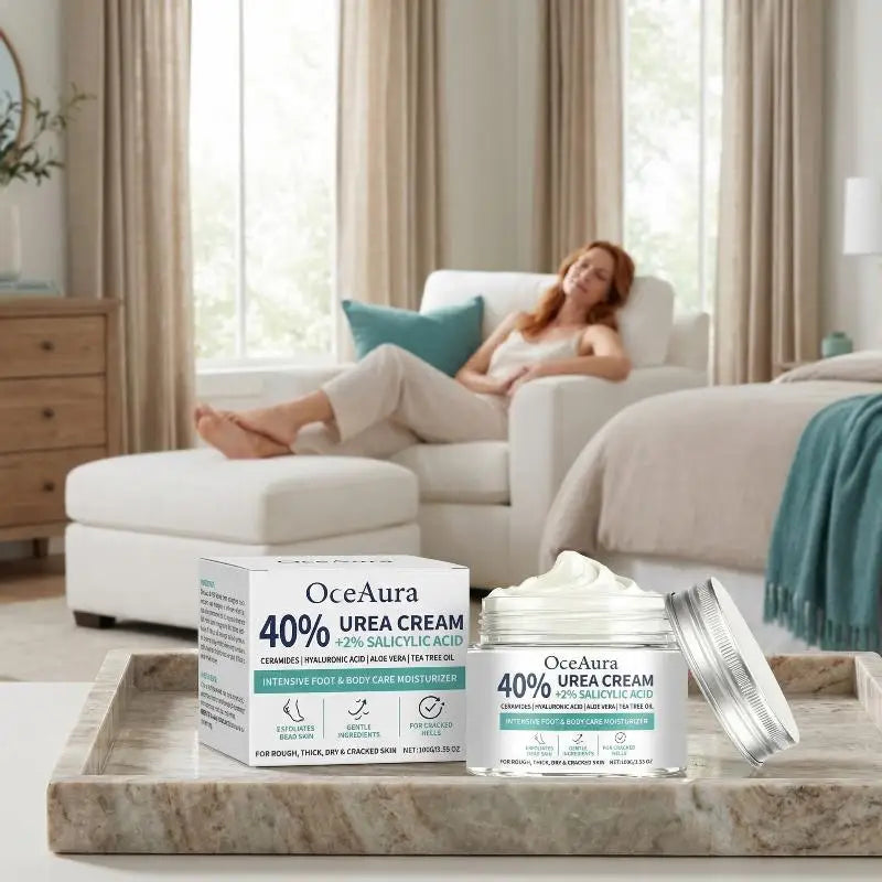 OceAura Gentle Moisturizing Foot Cream Hydrate Nourish Make Foot Skin Delicate Smooth Daily Care Peaceful Pleasures Health and Wellness