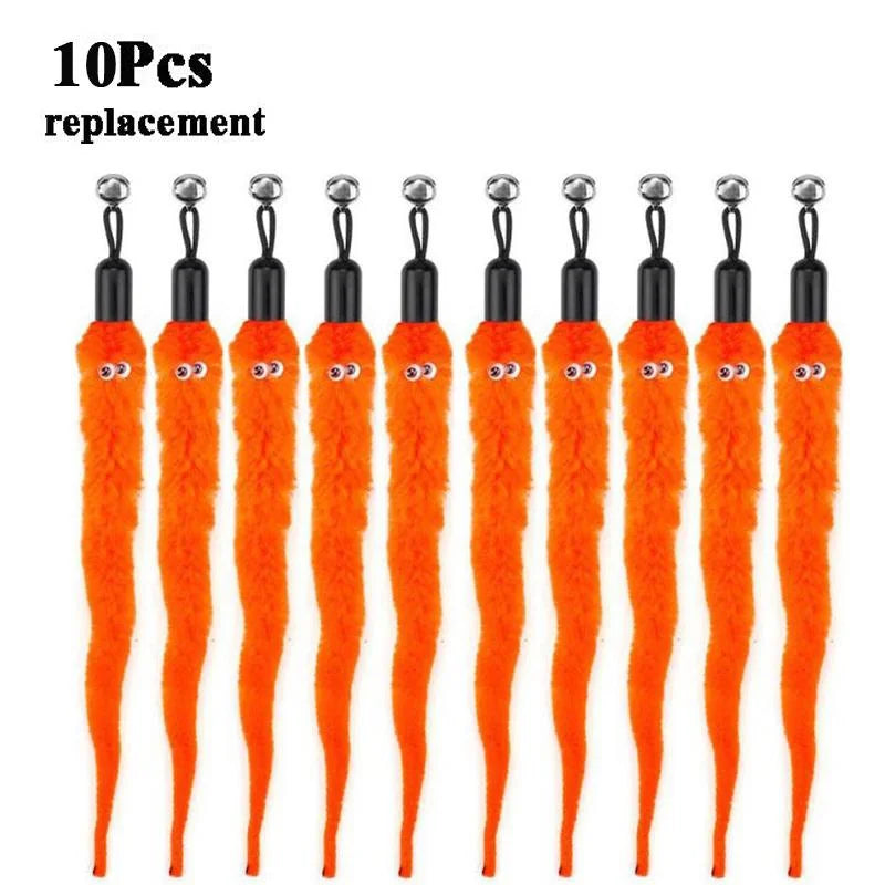 Plush Worm Cat Toy Replacement Heads | Cat Wand Accessories