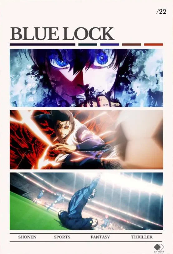 Blue Lock Anime Canvas Poster – HD Football Wall Art Decor