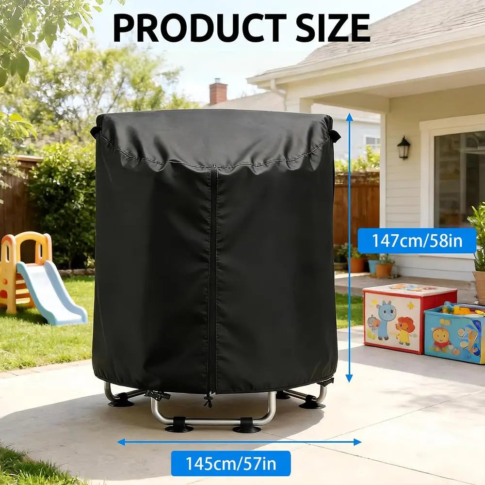UPF 50+ Trampoline Top Cover | UV & Windproof Sunshade Awning