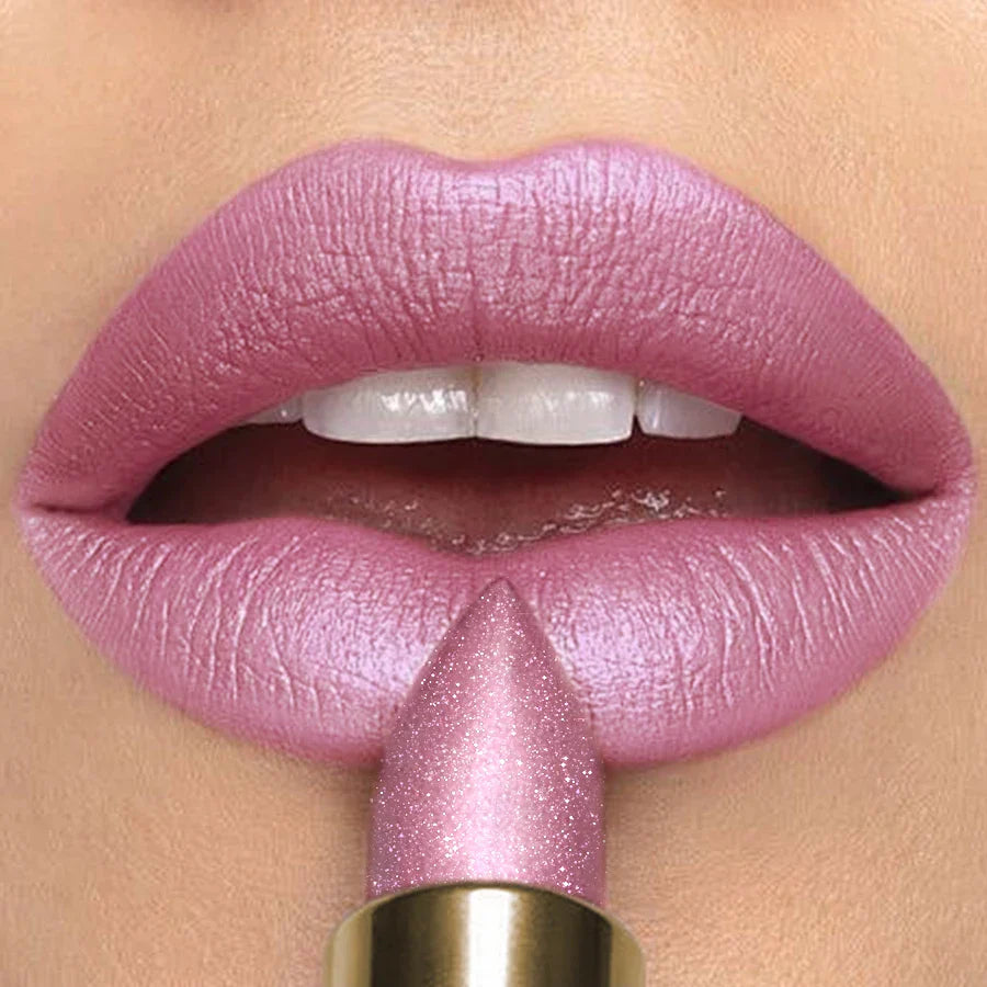 KAFURUX Metallic Glitter Lipstick – 16 Colors, Waterproof