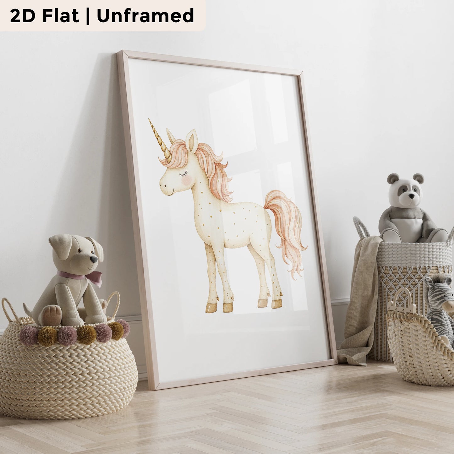 3-Piece Princess Unicorn Canvas Wall Art | Kids Room Decor