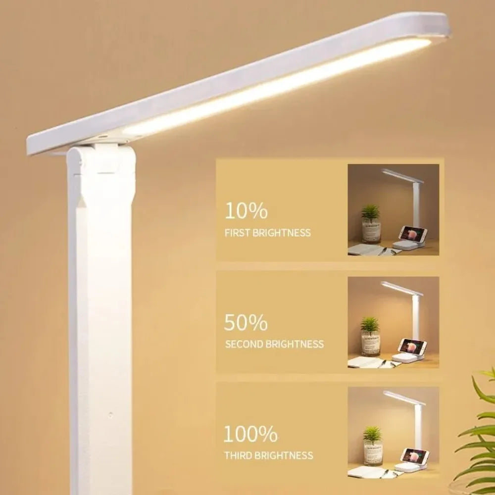 LED Touch Dimmable Folding Desk Lamp | USB Plug-In, 6W