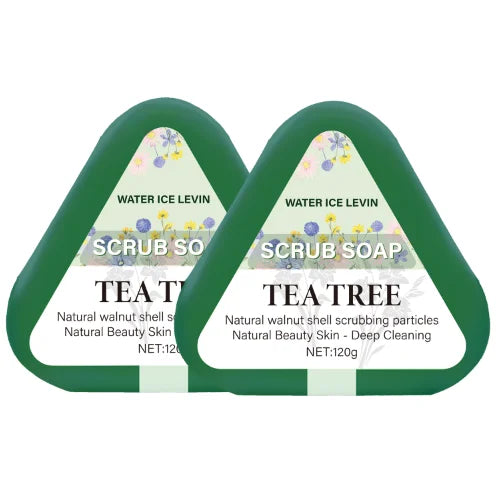 Tea Tree Scrub Soap with Walnut Shell – Exfoliating Bar