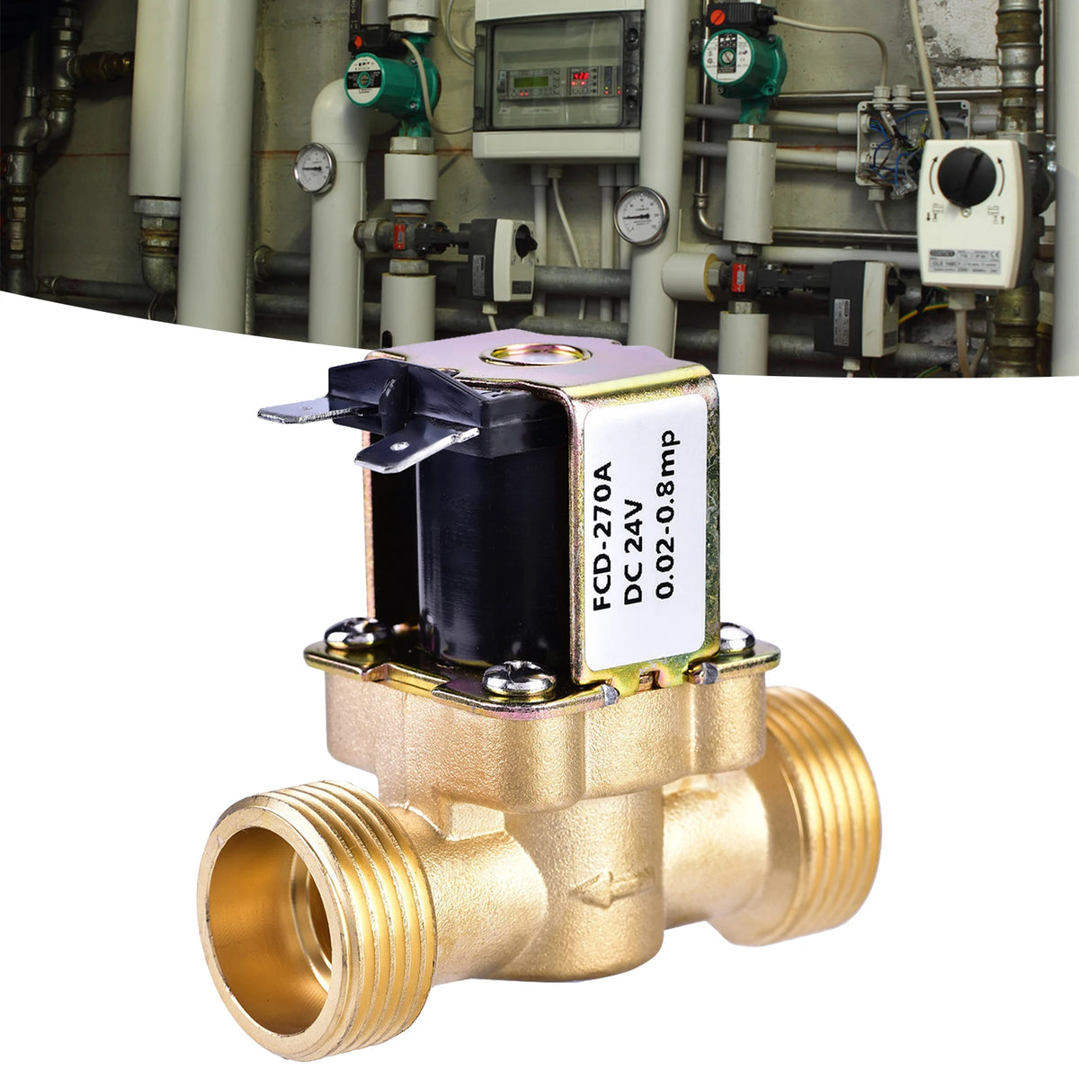 3/4" DC 24V Normally Closed Brass Electric Solenoid Magnetic Valve For Water Control Electric Valve DC Water Valve Water Valve Peaceful Pleasures Health and Wellness