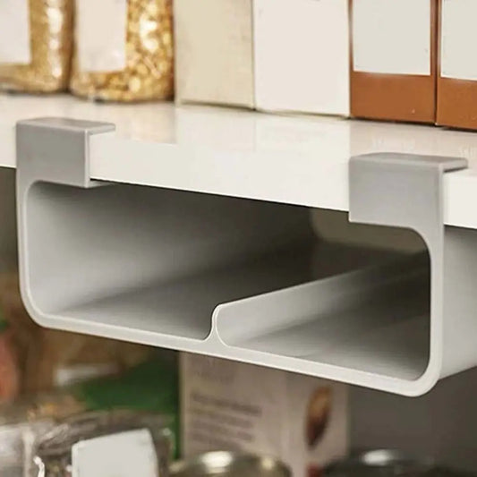 Wall-Mounted Cling Film & Tin Foil Organizer – Grey Storage Shelf Kitchen Wrap Organizer Oasis Select