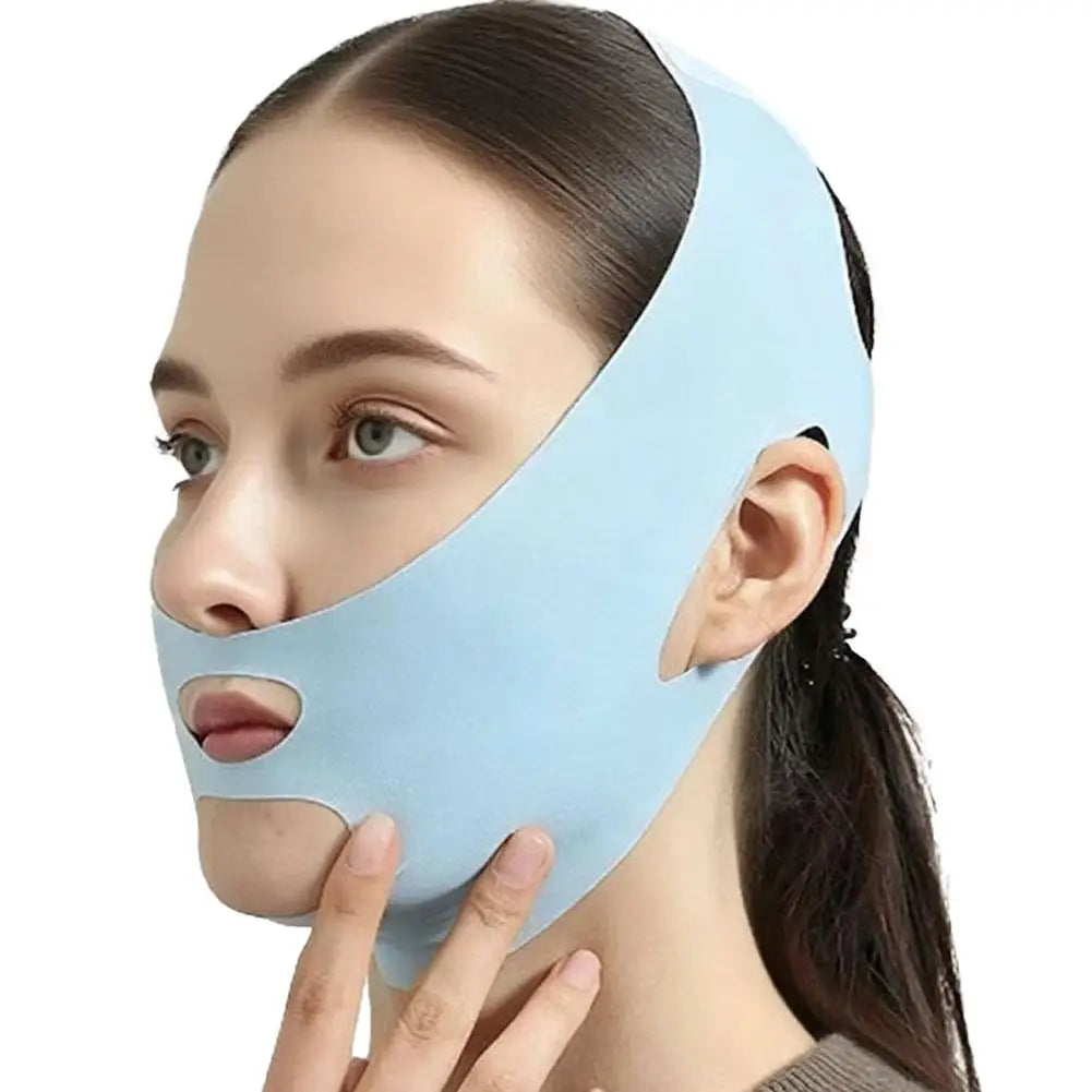 Reusable V Line Lifting Mask Beauty Tool Breathable Adjustable Facial Slimming Strap High Elasticity Double Chin Reducer Peaceful Pleasures Health and Wellness A