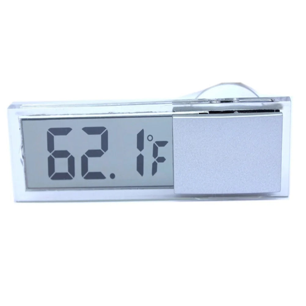 LCD Digital Thermometer Clock Car Truck Indoor Outdoor Temperature