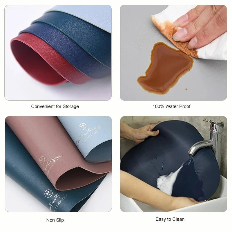 2/4/6PCFaux Leather Placemats Round Place Mats for Kitchen Dining Patio Table,Non-Slip,Heat Resistant,Washable Peaceful Pleasures Health and Wellness