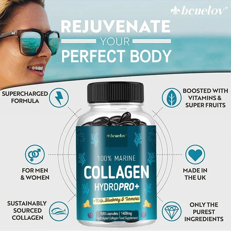 Hydrolyzed Marine Collagen - HYDROPRO supports skin and joint, hair and nail health nutritional supplement Peaceful Pleasures Health and Wellness