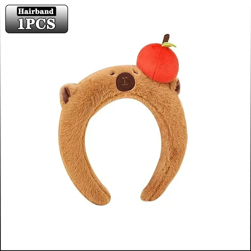 Plush Capybara Hair Headband – Cute Wash Hoop for Girls & Kids