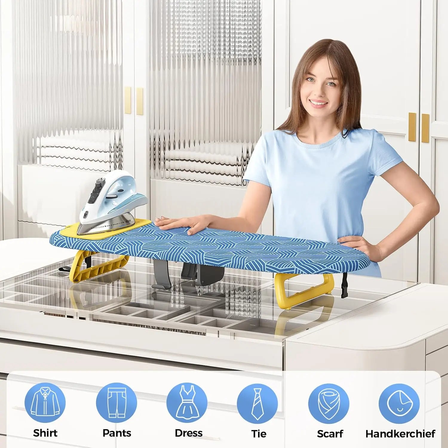 Compact Foldable Ironing Board with Iron Holder – Portable for Travel & Dorm Peaceful Pleasures Health and Wellness