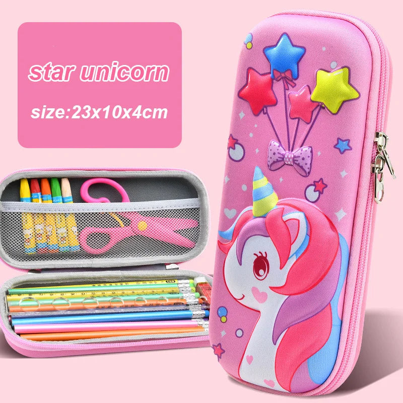 3D Kawaii Pencil Case EVA Large Capacity Waterproof Light Box Student