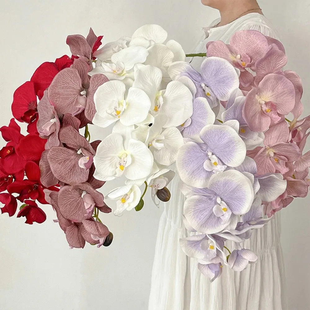 10-Head Artificial Butterfly Orchid Stem | Real Touch Phalaenopsis
