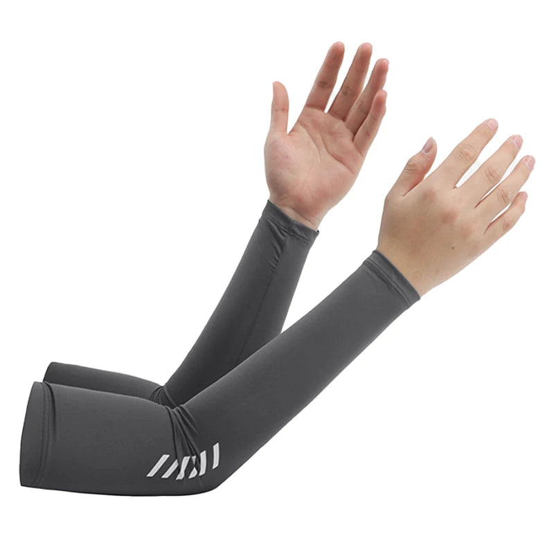 Sunscreen Ice Sleeves for Men - UV Protection Arm Covers Peaceful Pleasures Health and Wellness GRAY XL