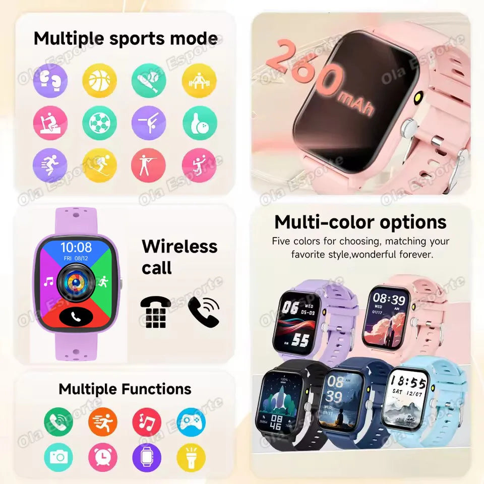 New Game Smart Watch 1.83 Bluetooth Call Sports Mode Music/Camera Control LED Flashlight Long Battery Watch for Android/IOS Gift Peaceful Pleasures Health and Wellness