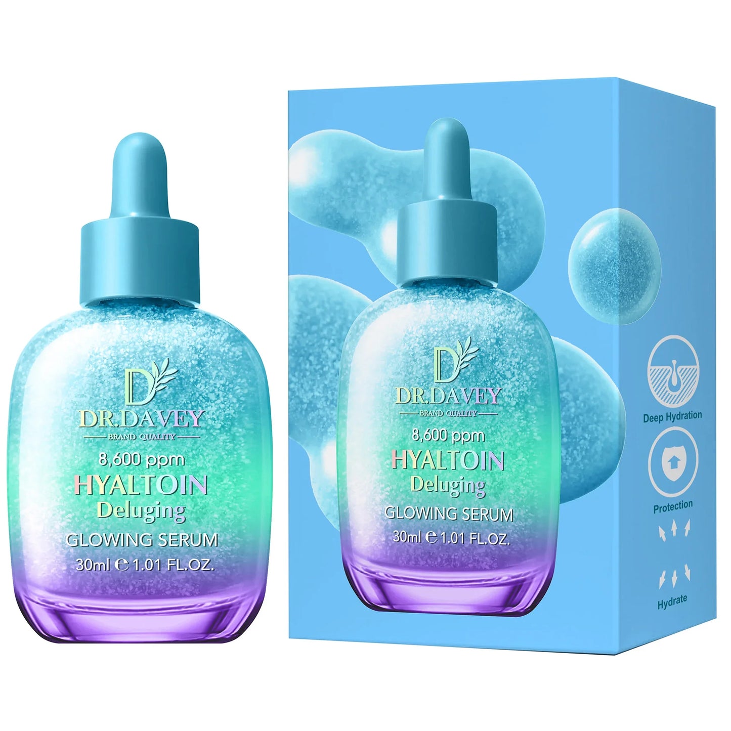 DR.DAVEY 30ml Hyaluronic Glow Face Serum | Unisex Moisturizer