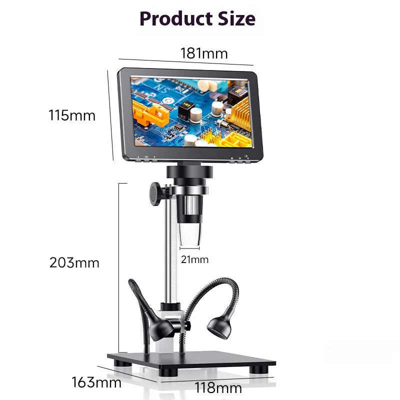 Digital Microscope Pcba Repair Magnifying Glass Cultural Toy Identification Electron Microscope Peaceful Pleasures Health and Wellness DM9H