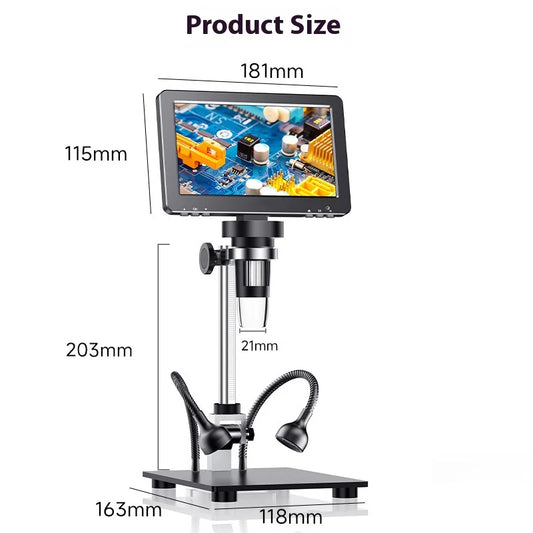 Digital Microscope Pcba Repair Magnifying Glass Cultural Toy Identification Electron Microscope Peaceful Pleasures Health and Wellness DM9H