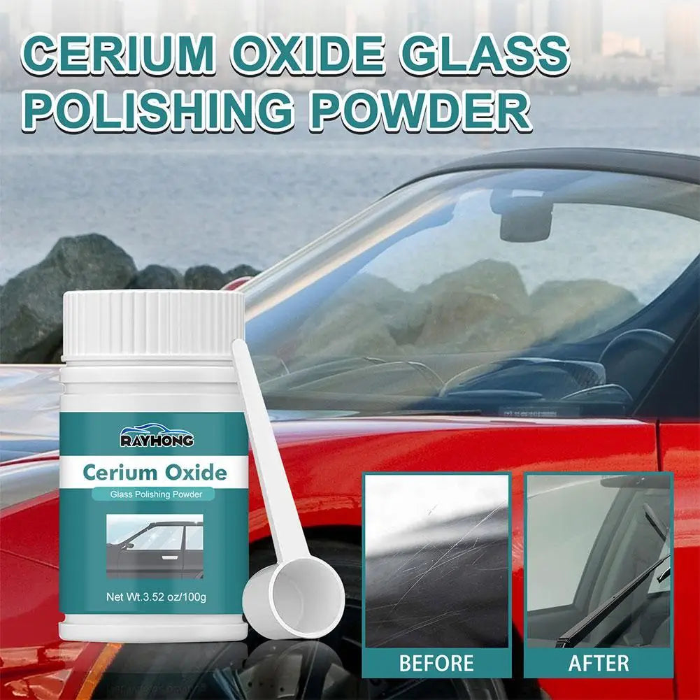 100g Glass Polishing Powder For Auto Car Windows Scratch Remover Glass Polishing Scratch Repair Tool Solution Peaceful Pleasures Health and Wellness