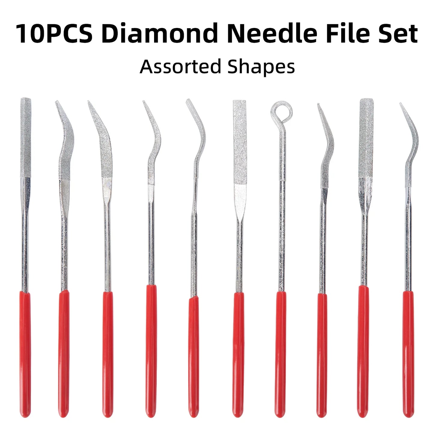 Diamond Needle File 3x140mm Mini Stone Glass Metal Carving Craft Hand