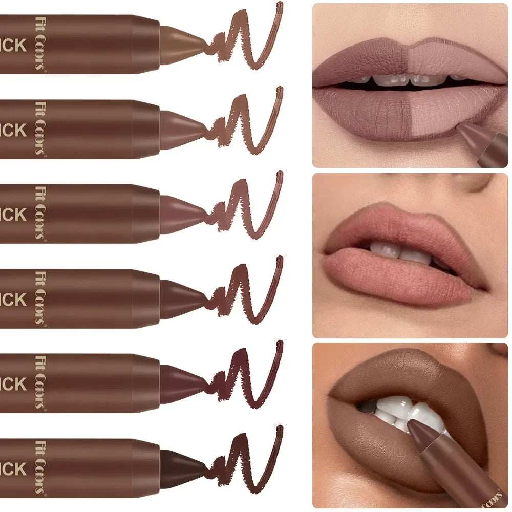 Fit Colors Velvet Matte Lip Liner Pen – Waterproof, 6 Shades