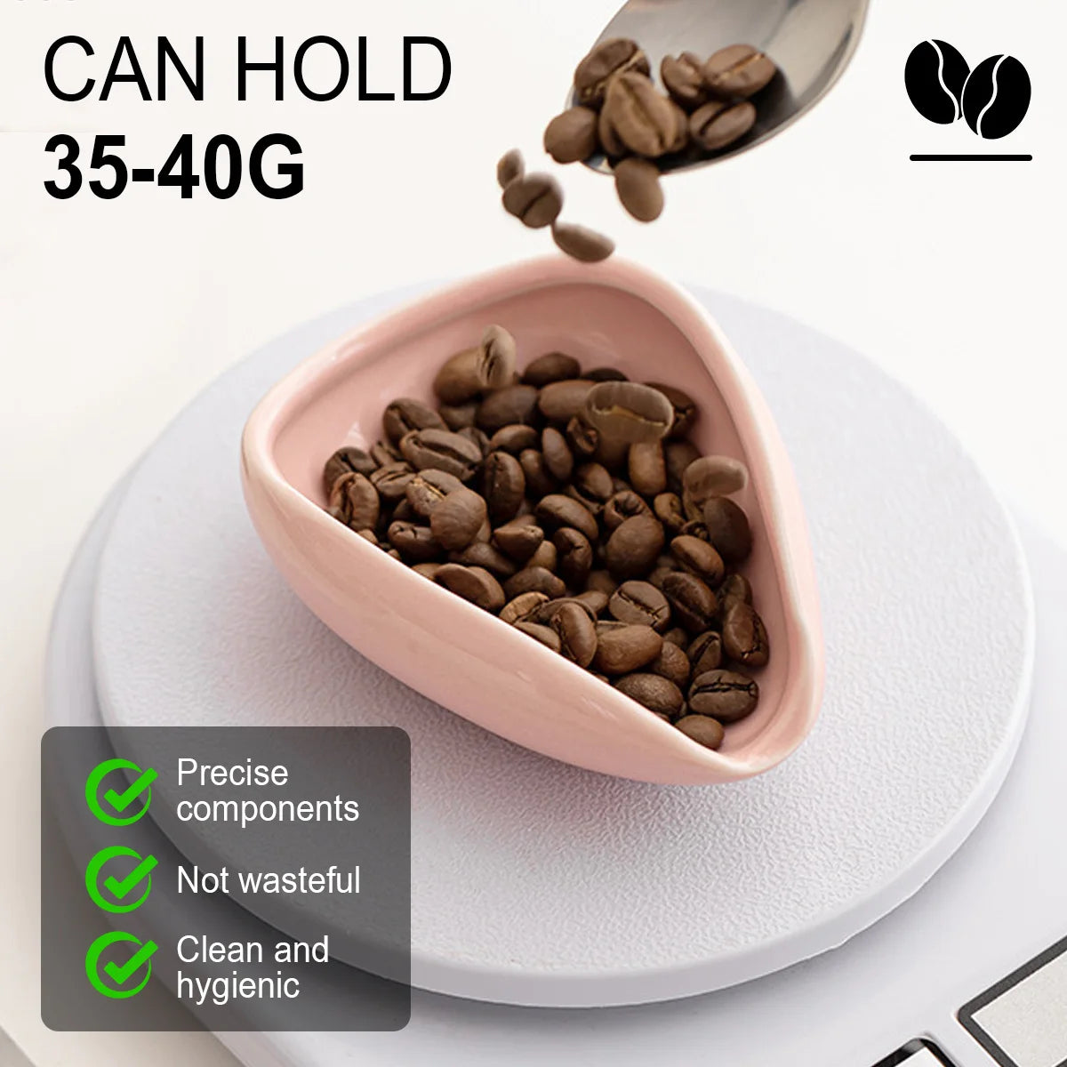 Coffee Bean Dosing Cup, RDT Spray Bottle Set, Coffee Bar Accessories, Ceramic Dosing Vessel Tray/Single Dose Measuring Tray Kit Peaceful Pleasures Health and Wellness