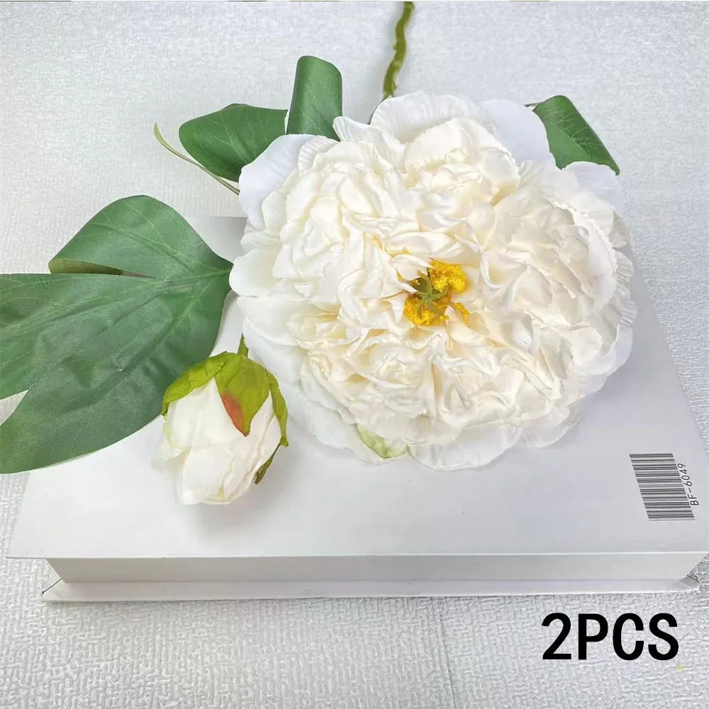 2pcs Silk Peony Artificial Flowers – Wedding & Home Décor Bouquet