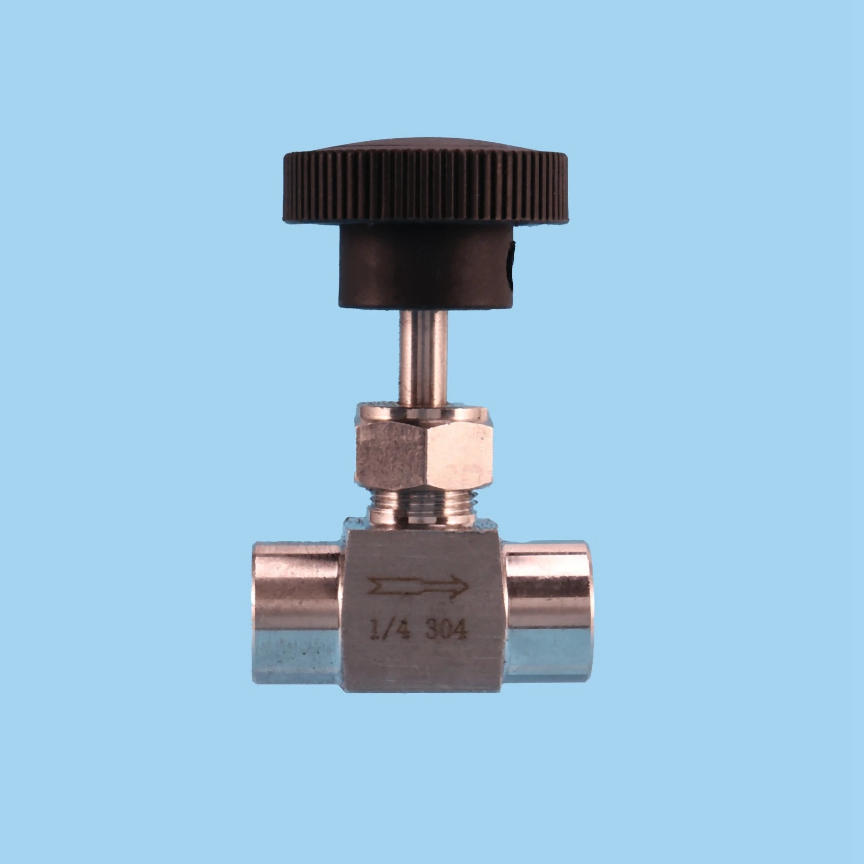 A36T-10X 1/4 Inch BSP Equal Female Thread SS 304 Stainless Steel Flow Control Shut Off Needle Valve Peaceful Pleasures Health and Wellness
