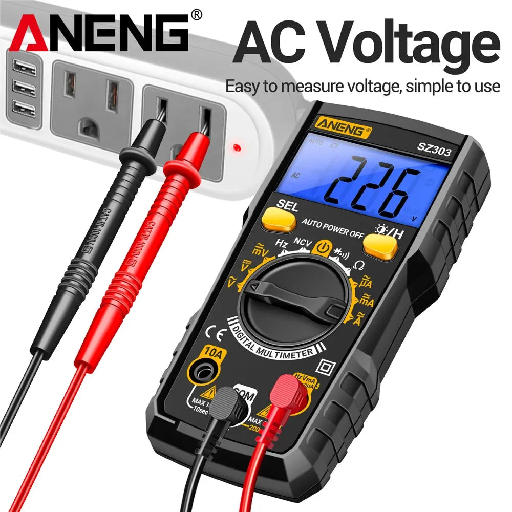 1999 Count Professional AC DC Voltage ANENG SZ303 Smart Digital
