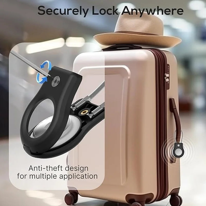 Waterproof Cover for Apple AirTag Keychain Holder with Steel Cable Anti-Lost Tracker Accessory for Luggage Backpack AirTag Case Peaceful Pleasures Health and Wellness