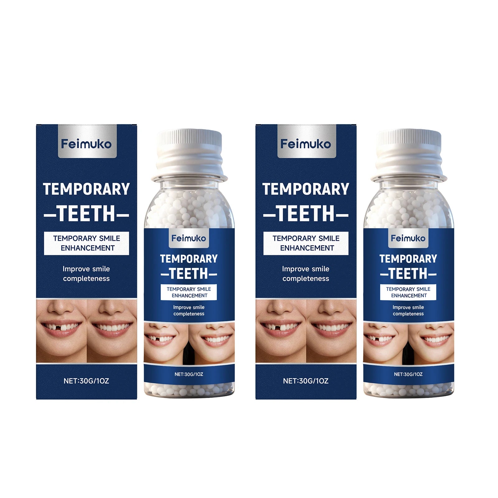 Tooth Repair Glue Dental Fixation Comfortable Safety Shapeable Teeth Gaps Filling Solid Glue Home Use Temporary Tooth Repair Kit Peaceful Pleasures Health and Wellness 60g boxed