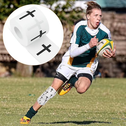 2pcs "+" Sports Wristbands | White Athletic Tape for Gym, Football and Baseball Peaceful Pleasures Health and Wellness
