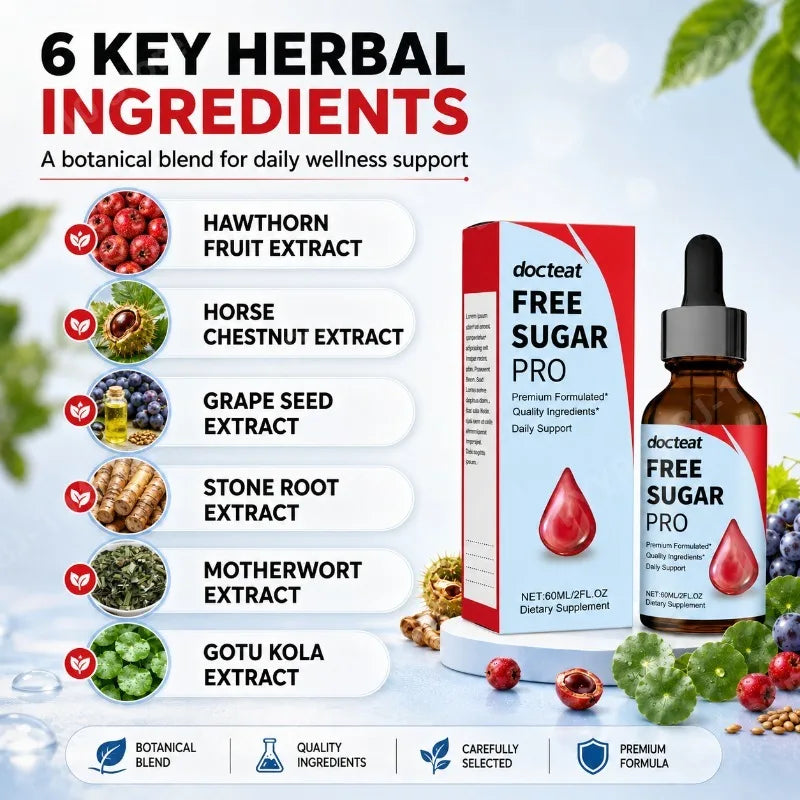 Docteat Botanical Wellness Drops | Hawthorn, Grape Seed – 60ml