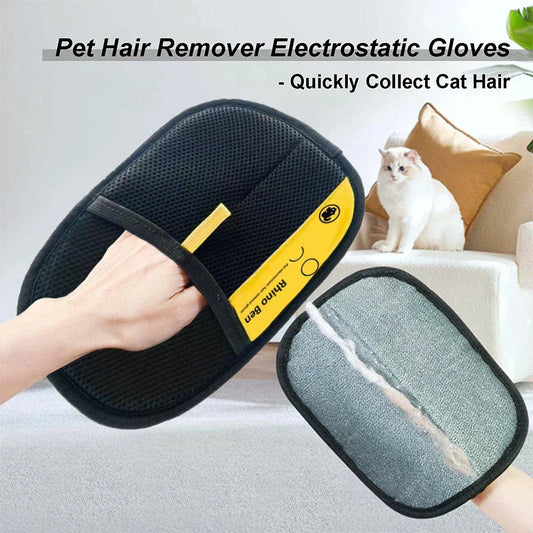 Pet Hair Removal Glove for Cats & Dogs | Silicone Grooming Mitt Pet Grooming Glove Peaceful Pleasures Health and Wellness