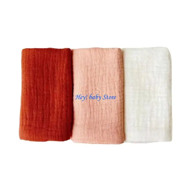 Baby Washcloths 3-Pack | Soft Cotton Burp Cloths for Newborns
